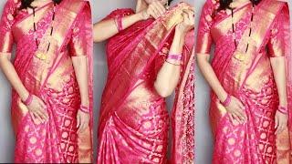 साडी कशी नेसावी How to wear saree perfectly  #sareeDraping #sari