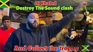 Dj Khaled from the jet to the sound clash lock it Down&collect the trophy|Kingston ja