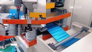 Fin press machine line with progressive die