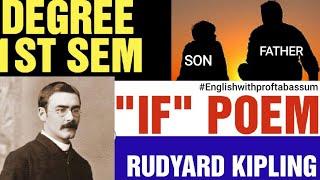 "IF" POEM BY RUDYARD KIPLING #DEGREE1STSEMESTER  #englishwithproftabassum #sem1 #rudyardkipling