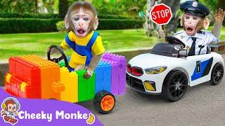 Police Girl Song ‍️ Train Choo Choo Song | Cheeky Monkey - Nursery Rhymes & Kids Songs