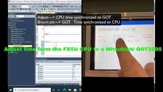 Time Adjust From Mitsubishi CPU FX5U to GOT2000