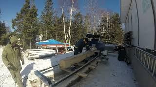 Range Road 5022 Sawmill. 2nd log for the day.