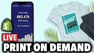 Shopify Print On Demand $100,000 Designs LIVE With THE ECOM KING