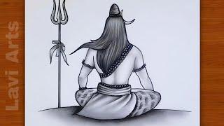 Mahadev drawing | How to draw lord shiva easy ( Step by step ) | Shivratri drawing| shivling drawing