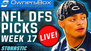 OwnersBox SuperFlex NFL DFS Strategy Week 17 | Stokastic NFL DFS Contest Sims Tutorial
