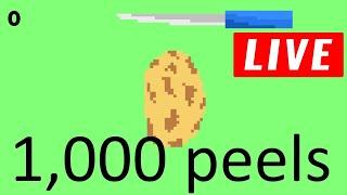 Playing potato peeler until I get 1,000 peels! (game by deynum studio)