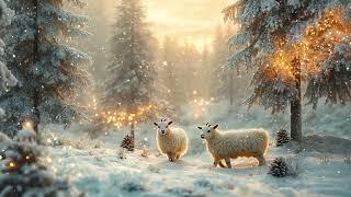 Cozy Christmas Music Relaxing Winter Scenes  Cute Animals