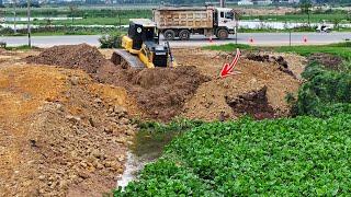 Large-Scale Project Ep-5 SHANTUI DH17-C3 Powerful Bulldozer Starts Moving Soil, 25.5 Ton Trucks