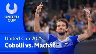 United Cup: Flavio Cobolli (ITA) vs. Tomáš Macháč (CZE)