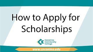 Apply for scholarships at Coconino Community College