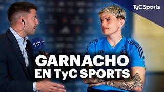 ALEJANDRO GARNACHO EN TyC SPORTS  "A MESSI LO VEÍA EN LA TELE Y AHORA ESTOY CON ÉL, PARECE IRREAL"