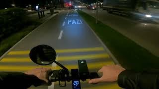 Xiaomi Mi 1s Electric Scooter Night Ride (Belgrade Serbia 2022) 4K