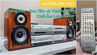 (Giá Chỉ 4tr8) Cặp Gỗ Sơn Mài / 100wDàn VICTOR EX7 Chất Âm Ngọt Ngào (Vũ 0908804711)