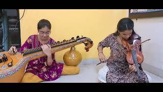 Sri Raga Varnam | Veena and Violin | Duo | ft. Indusrisravya |