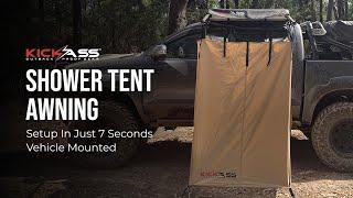 KickAss Shower Tent Awning - Setup in just 7 seconds!