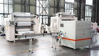 Automatic soft drawing face tissue paper making machine production line