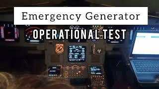 Airbus A320 Emergency Generator Operation Test (CSMG TEST)