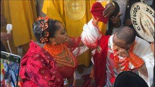 DAVIDO IN TEARS AS HE RECEIVED CHIOMA’S HANDS IN MARRIAGE #chivido24