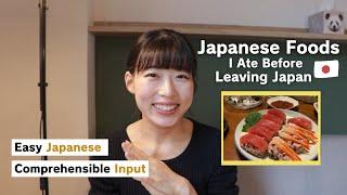 【Japanese Comprehensible Input】Japanese foods I ate before leaving Japan 