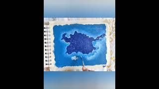acrylic moonscape painting ️ simple acrylic painting for beginners #art #painting #shorts #yt #fyp