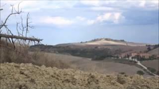 View on the Tuscan Hills nearby Siena in Italy