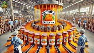 Orange Jam Mega Factory: Processing Millions Of Orange Jam Jars in Factory