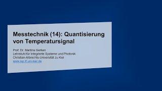 Messtechnik (14): Quantisierung von Temperatursignal