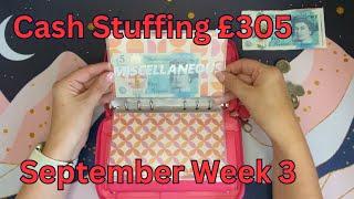 UK Cash Envelope Stuffing | £305 | September Week 3 | #budgeting #cashstuffing #debtfreejourney