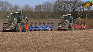 1 Million pro Hektar - Großeinsatz Zwiebelaussaat  4 Fendt Traktoren pflügen und säen Landwirtschaft