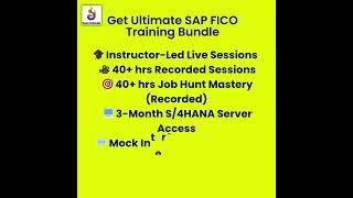 Join New Batch of SAP FICO