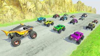 HT Gameplay Crash # 230 | Cars & Monster Trucks vs Speed Bumps vs DOWN OF DEATH in Thorny Road
