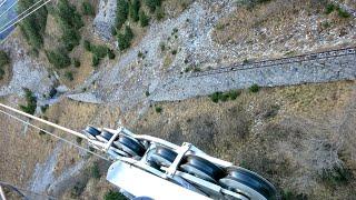 Ehemalige Standseilbahn Bluematt - Stanserhorn 3. Sektion der Stanserhornbahn Zustand 2020