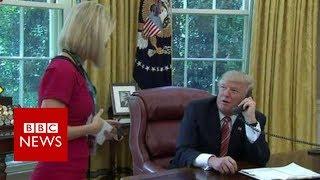 Irish reporter Caitríona Perry's 'bizarre moment' with Trump - BBC News