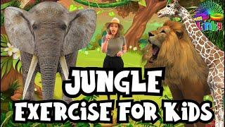 Jungle Exercise for Kids | Indoor workout for Children | No Equipment PE Lesson for Kids