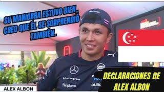 Alex Albon, cambió su opinión finalizada la Carrera, tras quejarse de Colapinto en la radio. f1