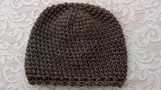 LEFT HAND/How To Crochet Single crochet Stitch BEANIE HAT/ Crochet Tutorial For Absolute Beginners