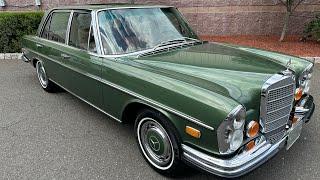 1972 Mercedes-Benz 300SEL 4.5 finished in Stone Pine Green Metallic over Cognac Leather 6/7/24