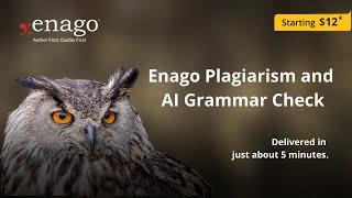 Title: Enago Plagiarism and AI Grammar Checker