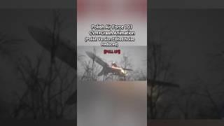 Polish Air Force Flight 101 CVR Recording and Crash Animation (V1) #planecrash #cockpitvoicerecorder