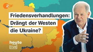 Friedenschance im Ukraine-Krieg: "Beide Seiten bauen Verhandlungsposition auf" | ZDFheute live