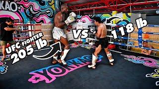 Muay Thai Sparring | BIG Vs Small UFC’s Khalil Rountree Jr. Vs Tay Matee