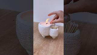 How to make a candle & matchstick pot #howto #pottery #diy #craft #airdryclay 