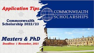 Application Tips for Commonwealth PhD & Masters Scholarships