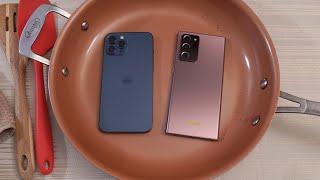 iPhone 12 Pro Max vs Samsung Note 20 Ultra HOT WATER TEST! 