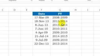 Excel Lesson 22 - Financial Year Formula