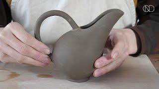 물레로 도자기 저그 만들기 : Making a Ceramic Jug on the Wheel [ONDO STUDIO]