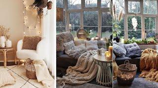 Cozy winter corner ideas | winter corner and reading nook designs