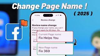 How to Change Facebook Page NAME in 2025!