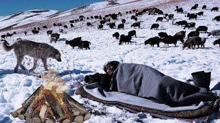 Surviving in the Coldest Village of Afghanistan -63°C | Shepherd Mother cooking Shepherd food